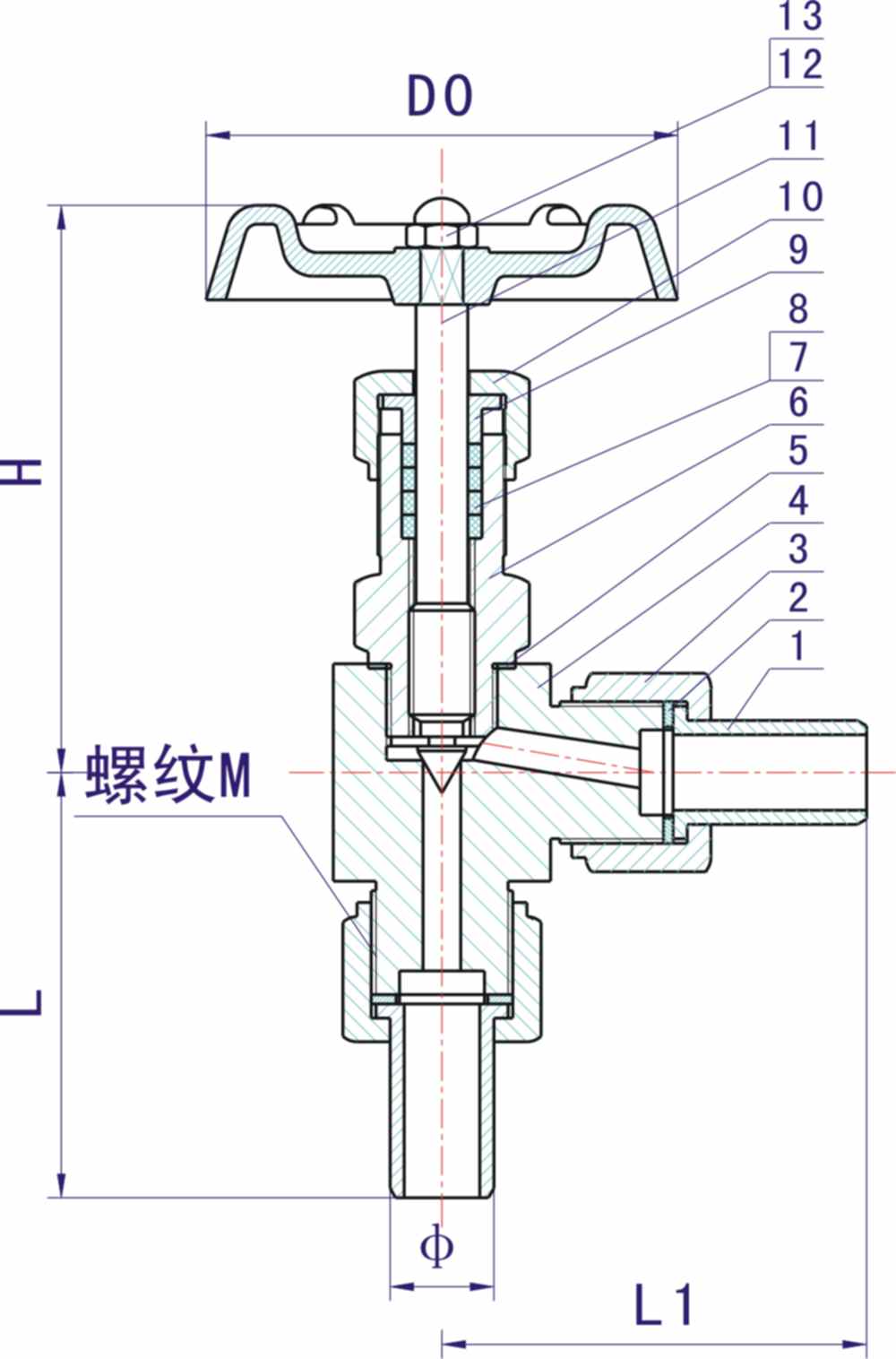 J24W-2角式针形截止阀